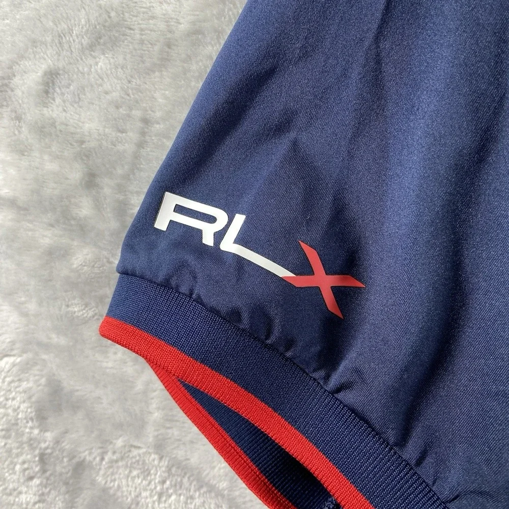 RLX Ralph Lauren Polo Shirt Mens Medium US Open 2015 Golf Performance Big Pony